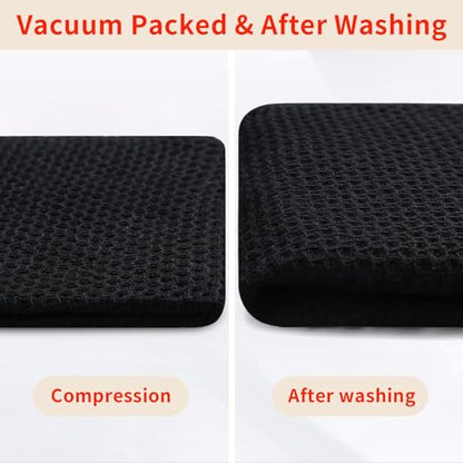 Homaxy 100% Cotton Waffle Weave Kitchen Dish Towels 24-Pack, Black | 13 x 28 Inches, Ultra Soft Absorbent Dish Towels, Quick Drying Cleaning Towels - color: Black, size: 13 X 28 - 24 Pack