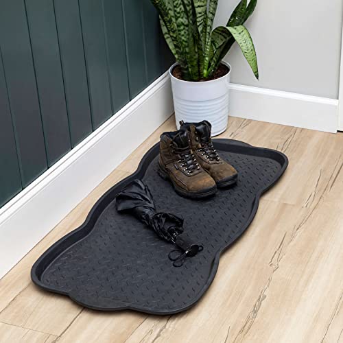 Mohawk Home Boot Tray Utility Solid Black (1'7"x3'3") Utility Mat - size: 1'7" x 3'4" (Rectangular)