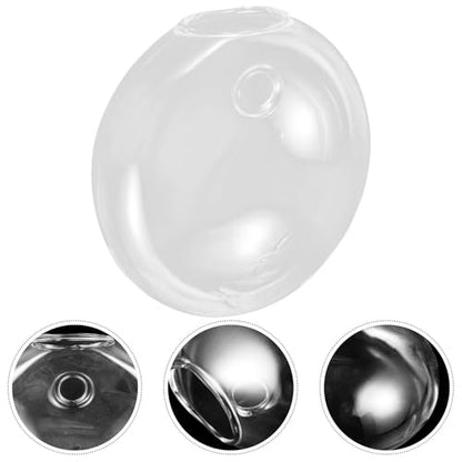 Wall Hanging Hydroponic Glass Vase for Plants, Flat Glass Terrarium Planter, Balcony and Home Décor, 1pcs Set