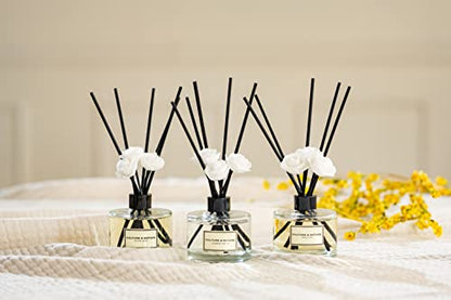 CULTURE & NATURE Reed Diffuser Set 6.7oz (200ml) Vanilla Scented Diffuser with Sticks Home Fragrance Reed Diffuser for Bathroom Shelf Decor - size: 6.7 oz