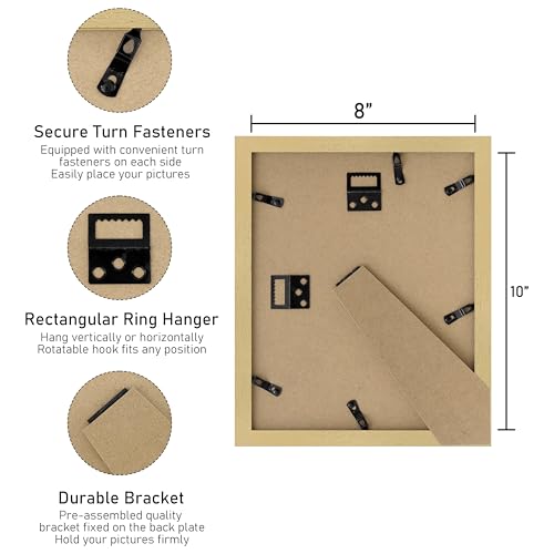 VIOLABBEY 8x10 Collage Picture Frames, Fits Two 4x6 Photos, Gold, 2Pack | Fits One 8x10 Photo without Mat, Wall or Tabletop Display, Includes Stand - color: Gold, size: 8x10-2Pack