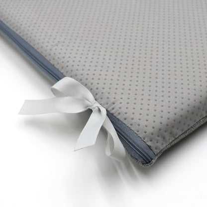 Lifup 4 Pack Chair Cushion Memory Foam Pads, Square Non-Slip Thick Dining Chair Cushions with Ties and Removable Cover for Home Office Restaurant Chair Pads Grey 2 18 x 18 Inch | Memory Foam Pads, Non-Slip, Thick, Removable Cover with Ties, Seat Cushions