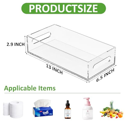 Clear Toilet Basket Tank Tray, Acrylic Bathroom Basket, Back of Toilet Organizer for Paper Storage, Anti-slip and Moisture-proof - color: Clear