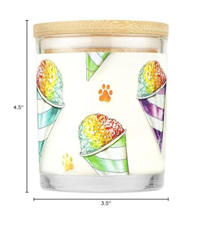 Pet House Candles, Clean Burning Scented Pet Odor Candles, Natural Soy-Based, 60 Hour Burn Time - Snow Cone, 9 oz, 2 Pack - color: Snow Cone, size: Pack of 2