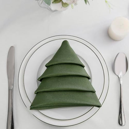 Bailarina Cloth Napkins Set of 80,17x17 inches Dinner Napkins Cloth Washable,Polyester Square Table Cloth Napkin Bulk with Hemmed Edges Ideal for Banquets, Parties and Weddings-Willow - color: Willow