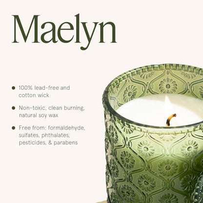 LA JOLIE MUSE Pomegranate & Pine Scented Candles for Home, Natural Soy, 40 Hrs | Luxury Green Festive Jar Candle, Clean Non Toxic, Christmas Winter Holiday Candle, Gift for Women & Family, Balsam &Cedarwood - color: Pine & Pomegranate