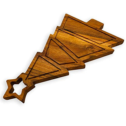 Sophia Art 100% Acacia Wooden Chopping Board, Butcher Block for Vegetables, Cafe and Restaurant, Serving Board,Charcuterie Board Cutting Board, Brown (Star Tree Board, 11"L x 9.75"W) - color: Star Tree Board, 11"L x 9.75"W