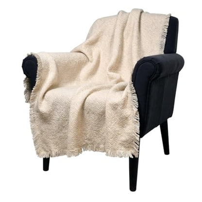 Pure Country Weavers Brittany Natural Weave Blanket - Gift Tapestry Throw Woven from Cotton - Made in The USA (69x48) - color: Brittany