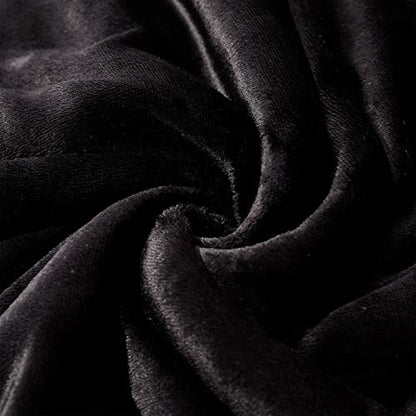 NANPIPER Fleece Blanket Sherpa Throw,Soft Fuzzy Twin Blankets for Couch,Black 60"x80" - color: Black, size: Twin