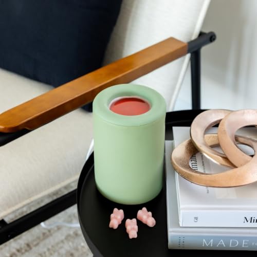 Happy Wax Sage Mod Warmer for Scented Wax - Large Wax Warmer with Timer. Perfect Wax Melter for Scented Wax Melts - color: Sage