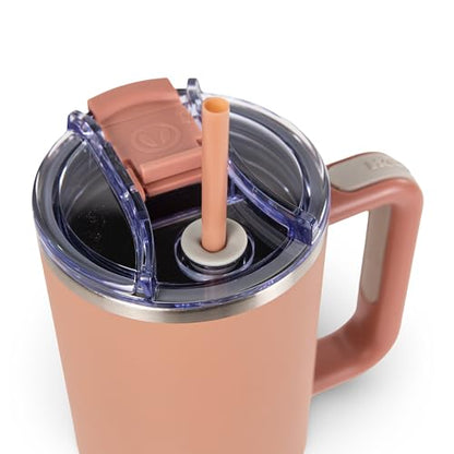 Hogg Big Swig 40oz Tumbler with Handle and Straw - Catatonia Cocoa, 40 oz Tumbler, Insulated Cup with Handle, 40oz Water Bottle with Straw, Thermal Cups, Leak Proof Lid, Travel Mugs, Stainless Steel - color: Catatonia Cocoa