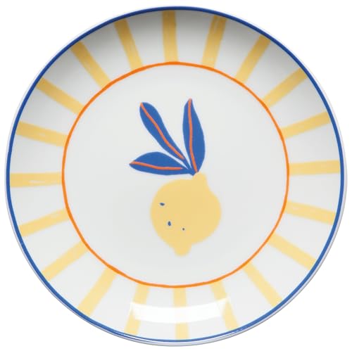 Jubilee Porcelain Tropical Appetizer Plates, Set of 4 - color: Citrus Burst