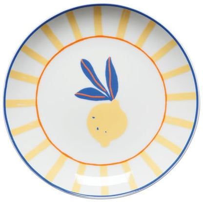 Jubilee Porcelain Tropical Appetizer Plates, Set of 4 - color: Citrus Burst