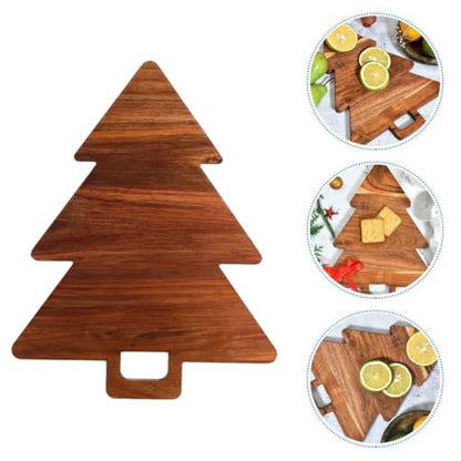 Alipis Christmas Tree Cutting Board Wooden Kitchen Decor for Food Prep Serving Versatile Christmas Tree Shaped Board for Bread Cake Appetizers for Home Holiday Gatherings