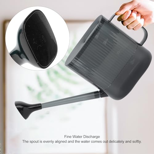 Tnfeeon Watering Can, Watering Cans Long Spout Design Wide Application for Garden Flower House Plants Home Backyard Villa Can, 1.8L Indoor Plants Garden Tools Long Spout Nan (Gray) - color: Gray