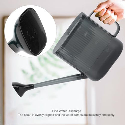 Tnfeeon Watering Can, Watering Cans Long Spout Design Wide Application for Garden Flower House Plants Home Backyard Villa Can, 1.8L Indoor Plants Garden Tools Long Spout Nan (Gray) - color: Gray