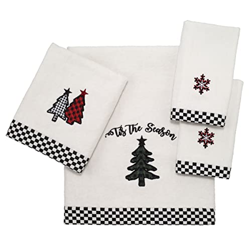 Avanti Linens - Fingertip Towels, Soft & Absorbent Cotton Velour, Christmas Decorations, Set of 2 (Tis the Season Collection) - size: 2pc Fingertip Towels