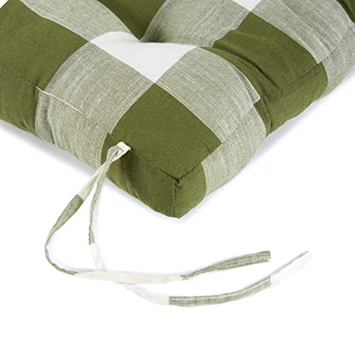 The Lakeside Collection Buffalo Check Bench Cushions - Olive