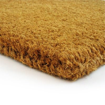 Ecomills 1.5" Extra Thick Coco Coir Doormat with Woven Back, 16" x 27", Natural Coconut Fiber Welcome Mat, Heavy Duty Outdoor Door Mat for Front Door, Entrance, Porch, Patio