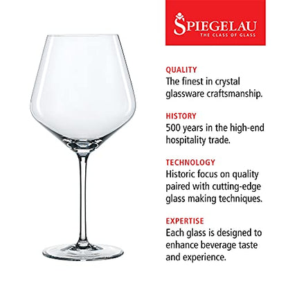 Spiegelau Style Burgundy Wine Glasses, Crystal Clear Red Wine Glasses for Pinot Noir, Elegant Glassware, Wedding Gifts, Birthday Gifts for Women and Men, Home Bar Accessories, 22.6 oz, Set of 4 - style: Burgundy Glasses