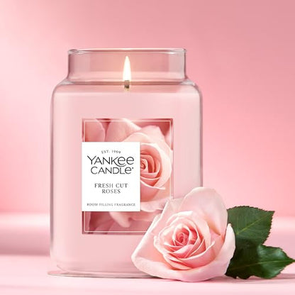 Yankee Candle Fresh Cut Roses Scented Candle, 22oz Large Jar with up to 150 Hour Burn Time, Giftable - color: Fresh Cut Roses, size: Large Jar
