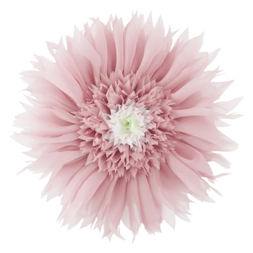 Handmade 3D Flower Throw Pillow Pink Decorative Daisy Floral Accent Pillow Cute Round Velvet Cushion for Bed Couch Car Chair Bedroom Living Room Boho Farmhouse Home Decor 12Inch Rose Gold - color: Grayish Pink
