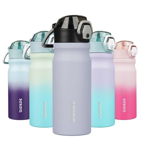 BJPKPK 18 oz Water Bottle with Straw & Handle, Insulated Stainless Flask | Leak Proof Locking Lid, Thermal, Double Wall Vacuum, Keeps Hot/Cold, BPA Free, Dishwasher Safe, Travel & Sports, Iceberg - color: A-Iceberg, size: 18 Ounces