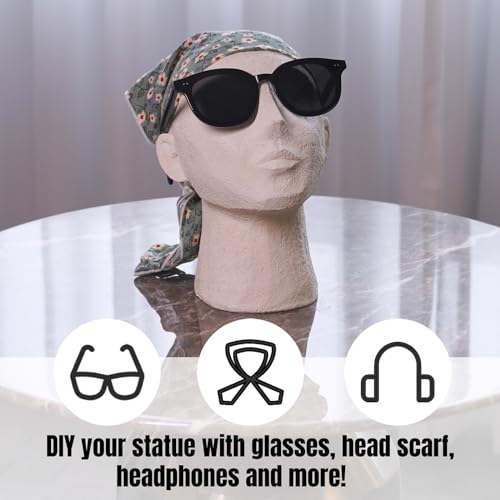 Abstract Decor Sculptures Home Décor 7.25 * 6.25 * 8.5 Inch | Resin Thinker Human Head Statue Shelf Decorations Bust Statues for Living Room Office Table Art Decor Accents