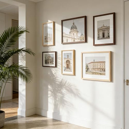 TONES FRAME DESIGN 8.5 by 11 Picture Frame Natural Solid Wood Veneer 8.5 x 11 Frame Set of 2 with Shatterproof Plexiglass, Wall Hanging Modern Wooden 8.5x11 Picture Frame for Diplomas Document Certificates - color: Natural, size: 8.5x11 - 2 Pack