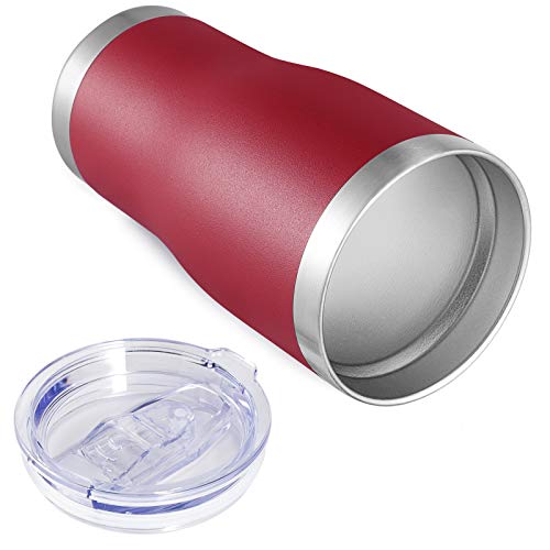 VEGOND 20oz Tumbler Stainless Steel Tumbler Cup with Lid And Straw Vacuum Insulated Double Wall Travel Coffee Mug(Brick Red 12 Pack) - color: Red, size: 12 Count (Pack of 1)