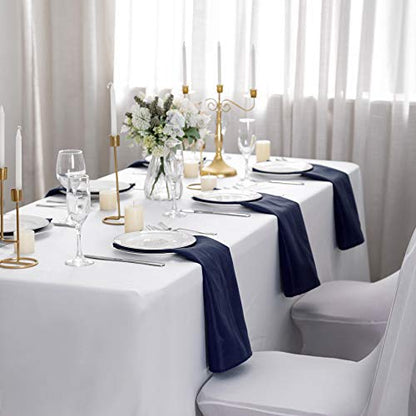 Bailarina Cloth Napkins Set of 80,17x17 inches Dinner Napkins Cloth Washable,Polyester Square Table Cloth Napkin Bulk with Hemmed Edges Ideal for Banquets, Parties and Weddings-Navy Blue - color: Navy Blue