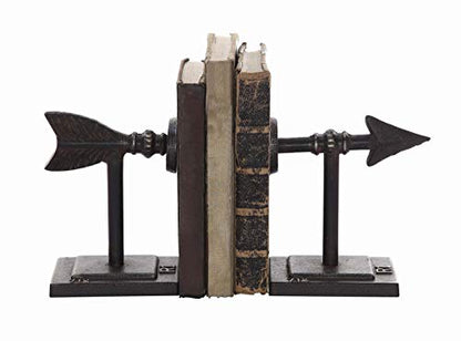 Creative Co-Op Bronze Arrow Shaped Cast Iron Bookends (Set of 2 Pieces) - color: Bronze