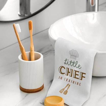 Kids Hand Towels for Kitchen, Kid Kitchen Oven Towels, Little Chef is Training Decorative Kitchen Hand Towels, Gifts for Kids Who Love to Cook, Cooking Gifts for Kids, 16x24 Inch