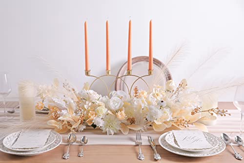 Serra Flora Artificial Greenery Spray Box Set(Pack of 19pcs) with 7 Kinds of DIY Wedding Bouquet Filler Table Centerpieces and Floral Arrangement (Champagne) - color: Champagne