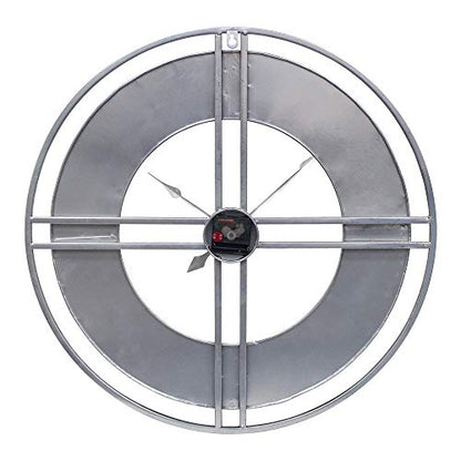 30 inch Large Wall Clock Decorative Solid Metal Retro Decor for Home Farmhouse Living Room - size: 30 inch