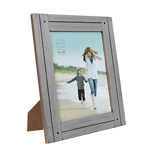 Prinz Homestead 8-inch by 10-inch Rustic Wood Frame in Distressed Gray Finish, Set of Two Frames - color: Distressed Gray