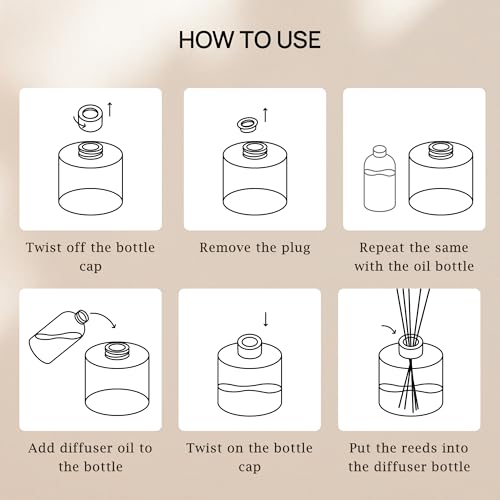 VINEVIDA Prime Reed Diffuser for Home & Bathroom | Long-Lasting Scent Sticks Set | Oil Stick Diffuser | Bathroom Scent - Room Fragrance No. 1007 - Inspired by: Dream On & Westin Hotels