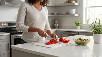 Farberware Cutting Board for Kitchen, 12 x 18 Inch Poly Utility Board, Reversible Plastic Cutting Board for Meat, Vegetables, Fish and Poultry, Dishwasher Safe - size: 18"L x 12"W
