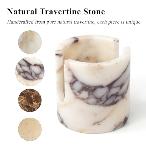 Natural Marble Sponge Holder, Drying Rack for Kitchen Sink, Calacatta Viola | 1.4 lb Handcrafted Stone Kitchen Sponge Holder with Anti-Slip Pad, Fast Drying Sink Caddy for Kitchen Counter Organizer - color: Calacatta Viola