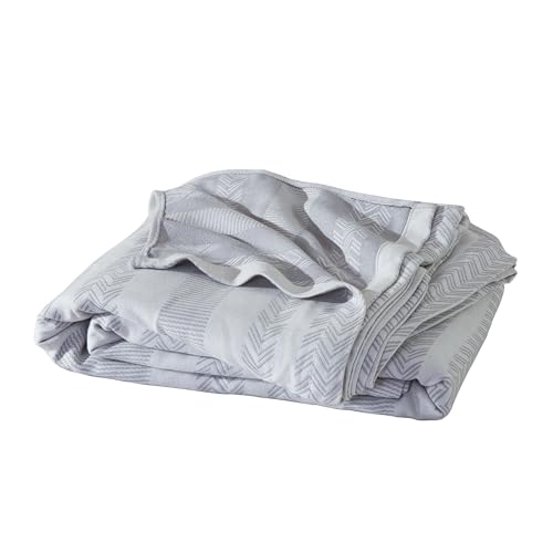 King Size Blanket for Bed-70% Rayon Derived from Bamboo & 30% Cotton Breathable Cooling Blanket for Hot Sleepers，Lightweight and Soft for Summer，Light Grey，104x90 inches - color: Light Grey, size: King (104" x 90")