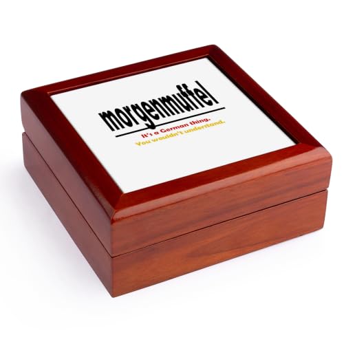 3dRose Morgenmuffel - Its A German Thing. You Wouldnt Understand. Jewelry Box 7 x 7 inch with 4 inch tile