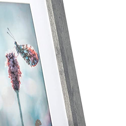 Grey 5x7 Picture Frame set of 3,Display 5x7 without Mat or 4x6 with Mat - color: Grey, size: 5x7 inches