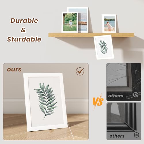 Heimlove White Collage Picture Frames Set of 12,Two 8x10,Two 6x8,Four 5x7,Four 4x6 Photo Frames,Gallery Wall Frame Set for Wall Mount or Tabletop Display - color: WHITE