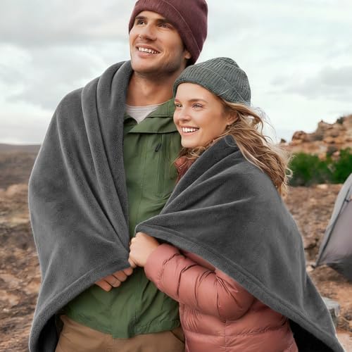 3-Pack Fleece Throw Blankets 50x60, 300GSM Soft Flannel Plush Blanket, Lightweight Warm Couch Sofa Bed Blankets, No Shedding All Season (Dark Gray) - color: Dark Gray
