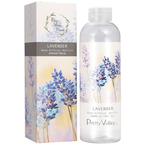 Lavender Diffuser Oil, Reed Diffuser Refill Floral Essential Oil Natural Scented Home Fragrance for Bathroom, Bedroom, Office Decor 200ml (6.76oz) - color: Lavender