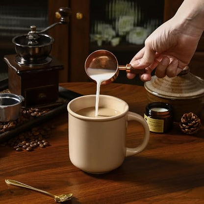 GZG Coffee Mugs Set of 4, 18 oz, Warm Sand | Modern Ceramic with Handle, For Tea, Latte, Milk, Cocoa, Rustic Matte Glaze, Microwave & Dishwasher Safe - color: Warm Sand, size: 4 pcs Mug Set