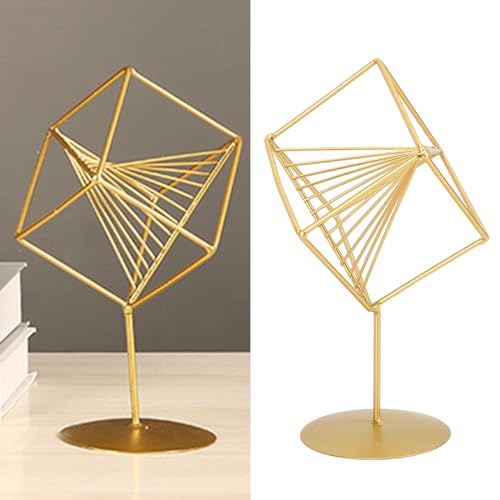 Metal Table Top Decor,Gold 3D Metal Geometric Sculpture Home Table Top Decor Balls Decorative Sphere Art Decor for Living Room Office, Gavigainbxu23v6gsq