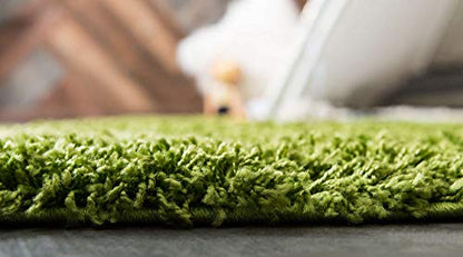 Unique Loom Solid Shag Collection Area Rug (2' x 3' 1" Rectangle, Grass Green) - color: Grass Green, size: 2' x 3'1" (Rectangular)