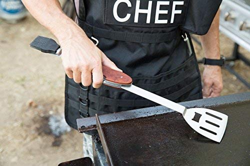 5-in-1 Multi Tool BBQ Barbecue Grill Accessories, Tools Set Kit, Camping Accessories, Grilling Parties, Detachable, Includes Brush, Spatula, Fork, Bottle Opener, Wine Corkscrew