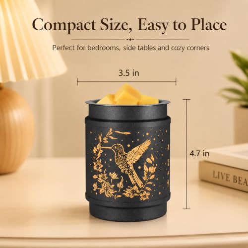 Wax Melt Warmer Hummingbird Metal Wax Warmer for Scented Wax | Electric Fragrance Candle Oil Burner 2 in 1 Wax Melts as Gifts for Moms Grandma Women Girls - style: hummingbird